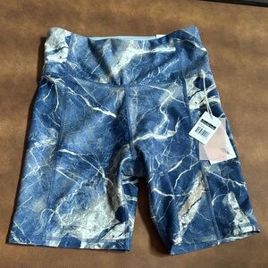 Jessica Simpson Blue Marble Womens Bike Shorts